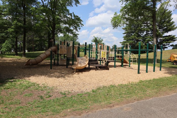 Playground equipment at city park in Marinette